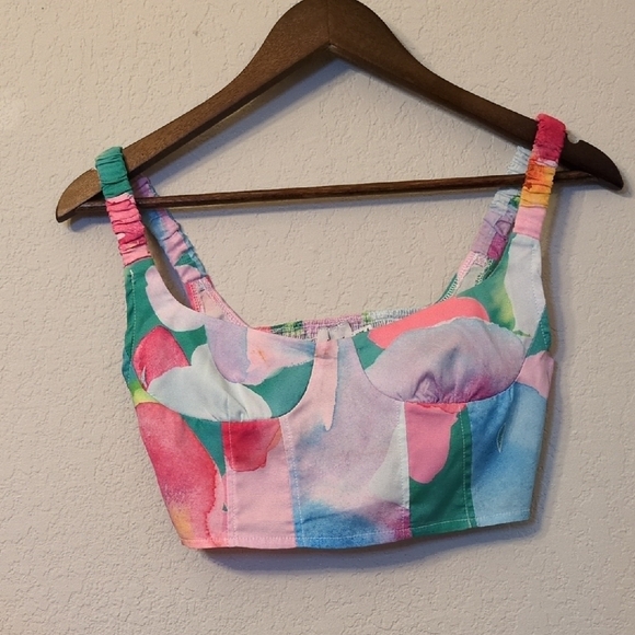 Princess Polly Multicolor Crop Top - Picture 1 of 3